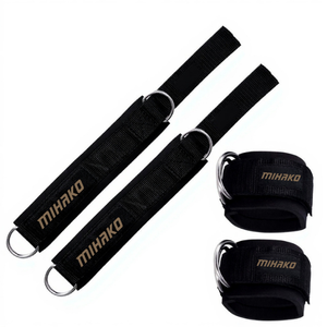 Cable <b>Machine</b> Attachment Neoprene Padded Gym Fitness <b>Exercise</b> Ankle Strap Double D-Rings <b>Legs</b> Glute Weight Lifting Training - Product Image 1