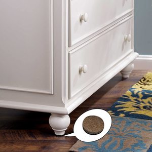 1 Paquete de 50 Almohadillas de Fieltro Autoadhesivas Redondas para Muebles, Resistentes, para Protección de Pisos de Madera Dura y Laminados, Evita Daños - Product Image 3