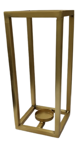 <b>Candle</b> <b>Holder</b> Stand Modern Geometric Frame Design Antique Gold Finish Decorative <b>Floor</b> Table <b>Candle</b> Stand for Home Event Decor - Product Image 2