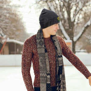 หมวกบีนนี่ปักลายสำหรับฤดูหนาวผ้าขนสัตว์ผ้าฝ้าย - Product Image 3