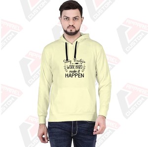 เสื้อฮู้ดดี้พรีเมียมสำหรับผู้ชาย เนื้อผ้านุ่มพิเศษ 100% ผ้าฝ้าย ปักลาย ประดับลูกปัด ย้อมสีพื้น พิมพ์ลายดิจิทัล ปรับแต่งได้ สำหรับฤดูหนาว - Product Image 1