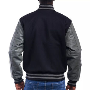 Chaqueta Varsity para Hombre, Diseño Estructurado con Puños Acanalados, Forro Suave y Superficie Lisa, Ideal para Atuendos Diarios al Aire Libre - Product Image 6