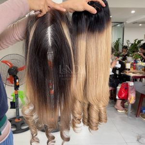 ผมเวียดนามแท้คุณภาพสูงสุด ราคาสุดคุ้ม แบบลอนธรรมชาติ สีออมเบร ชุดต่อผมพร้อมปิดผม ปี 2025 - Product Image 4