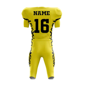 Manches courtes Dernière conception Respirant Prix de gros Football Américain Uniforme Nouveau Style - Product Image 3