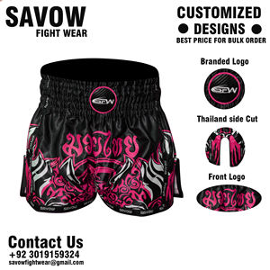 กางเกงมวยไทยทรงคลาสสิคคุณภาพดีที่สุด กางเกงชกมวยทรงสลิม ชุดออกกำลังกาย MMA คิกบ็อกซิ่ง ชุดฝึกซ้อม - Product Image 5
