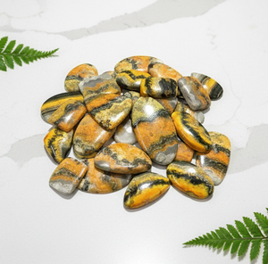 Natural Yellow <b>Bumble</b> <b>Bee</b> Jasper Loose Gemstone Supply For <b>Jewelry</b> Manufacturing Factory Wholesale Buyers Industrial Export Use - Product Image 4