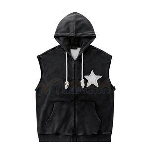 Sudadera con Capucha Bordada Desgastada para Hombre, Estilo Minimalista, Ropa Urbana para Hombre Moderno, Sudadera con Capucha Bordada Desgastada Duradera - Product Image 1