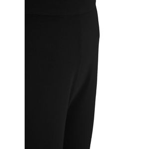 Black A-Line Knitted <b>Skirt</b> with <b>Elasticated</b> Back Waist Breathable Striped Print - Product Image 2