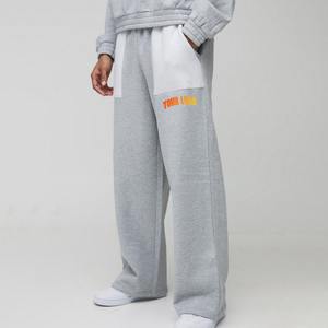 Pantalones Deportivos de Algodón con Logotipo Bordado Personalizado, Bolsillos en Contraste, Letras con Impresión Flocada, Secado Rápido, para Hombre - Product Image 1