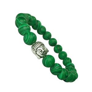 Hommes et femmes Hit Malachite Bouddha Perles rondes Bracelet Maker Stones Style Fashion Jewelry Energy-Giving Gift - Product Image 1