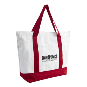 Vente en gros 14oz Heavy Duty Canvas Shopping Sacs fourre-tout avec Logo personnalisé Premium Motif rayé pour les promotions - Product Image 1