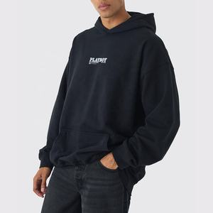 Pull à capuche surdimensionné personnalisé pour hommes, nouveau design, éponge française ample pour l'hiver, imprimé, motif solide personnalisé - Product Image 4