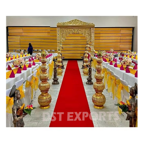 Pilares de maceta de pasarela de boda india tradicional, pilar de maceta de Boda del sur de la India para área de pasarela, macetas de pasillo de boda india - Product Image 1