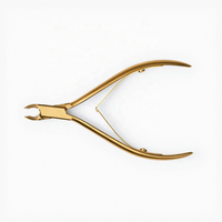 Coupe-cuticules en acier inoxydable couleur cuivre, outil de manucure durable, style classique, pour adultes, logo personnalisé OEM