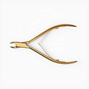 Coupe-cuticules dorés professionnels en acier inoxydable, outil de manucure durable à double ressort, style classique, personnalisation OEM - Product Image 2
