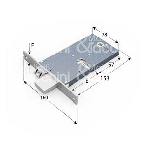 CIERRE DE BANDA Cerrojo y pestillo Reversible Delantero de acero inoxidable Cilindro en forma no incluido - Product Image 1