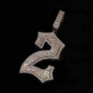 Colgante de diamante natural real de forma redonda Estilo hip-hop unisex en oro blanco amarillo de 14kt para hombres y mujeres - Product Image 5