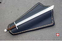 Calvin Handicraft Escudo de Madera Vintage Blanco de 22 Pulgadas, Listo para Batalla, Set Pa Vise, Regalo Personalizado para Reenactment