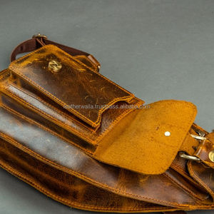Genuine Leather Vintage Handmade Crossbody chest bag Casual Shoulder <b>Purse</b> Customized Sling <b>Backpack</b> Fanny Pack - Product Image 6