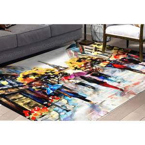 Tapis imprimé Eiffel Lover Gift - Design romantique de Paris, tapis doux non tissé - Product Image 5