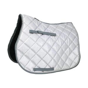 Juego de almohadillas de sillín de doma equina con purpurina plateada, almohadillas de sillín de caballo con sublimación - Product Image 1