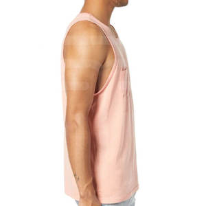 เสื้อกล้ามออกกำลังกายผู้ชายแห้งเร็วระบายอากาศได้ดีมีกระเป๋าด้านหน้าสำหรับใส่ไปยิมฤดูร้อน - Product Image 5