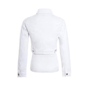 Veste en jean d'hiver en gros pour femmes, taille plus, style long, logo personnalisé, coton extensible, nouvelle conception de veste en jean 2026 - Product Image 6
