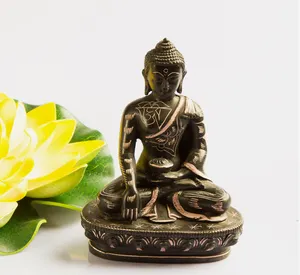 Zen usta reçine buda meditasyon heykeli: Serene manevi dekor Accent el işi Serenity