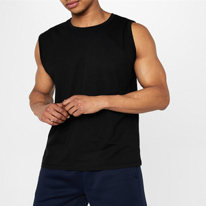 Wholesale Men's Casual Sleeveless Tank <b>Tops</b> 100% Cotton Comfortable Solid Color Stringers Singlet Custom Logo Breathable - Product Image 4