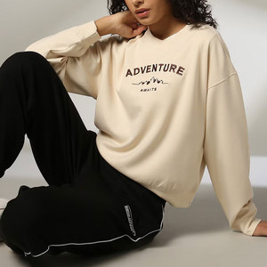 Sudadera de manga larga con cuello en V para mujer, sudadera de gran tamaño con diseño personalizado, nueva sudadera para mujer - Product Image 1