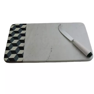 Utensilios de cocina de buena calidad y conveniente, tabla de cortar con logotipo personalizado, embalaje, bloques, mango de mármol auténtico, tabla de picar para el hogar - Product Image 1