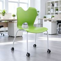 Chaise d'école avec sac pour salle de classe intelligente avec roulettes, chaise en plastique, salle de formation, chaise d'étude pour étudiants