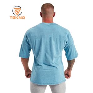 Wholesale 100% Cotton O-Neck <b>Tshirts</b> Unisex Oversized 220G Heavyweight Custom Printed <b>Men's</b> Clothing <b>Long</b> Bamboo Material Design - Product Image 5