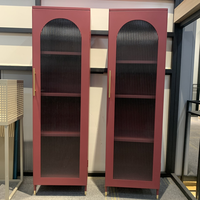 Nouveau Design moderne meubles de maison salon panneau latéral en métal armoire de rangement de présentation de vin