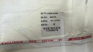 Nawab Sahab ผ้าฝ้าย100% พิเศษ58นิ้วเส้นด้ายสีขาวนวลย้อมสำหรับเสื้อผ้าแบบดั้งเดิมของเด็กผู้ชาย - Product Image 2