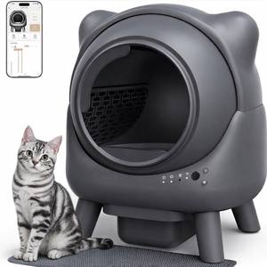 Bac à litière automatique autonettoyant intelligent en polypropylène, capacité 50L, anti-traces, anti-diffusion, tambour - Product Image 1