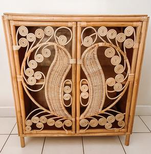 ตู้ทำมือแบบแยกส่วนสไตล์หรูหราสำหรับเก็บไวน์ตู้หวายขายส่ง - Product Image 4