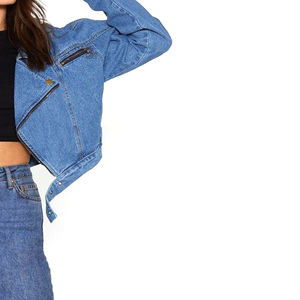 Chaqueta Vaquera Lavada de Primera Calidad para Mujer, Otoño 2025, Chaqueta Personalizada Resistente al Viento para Estudiantes Universitarias, Teñida Lisa con Estilo - Product Image 6