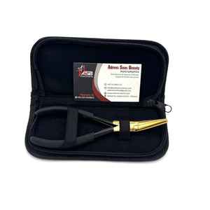 Custom Logo Flat Nose <b>Hair</b> <b>Extension</b> Pliers Black Gold Stainless Steel <b>Micro</b>-<b>Beads</b> Pressing Tape <b>Hair</b> <b>Extension</b> Tools - Product Image 4