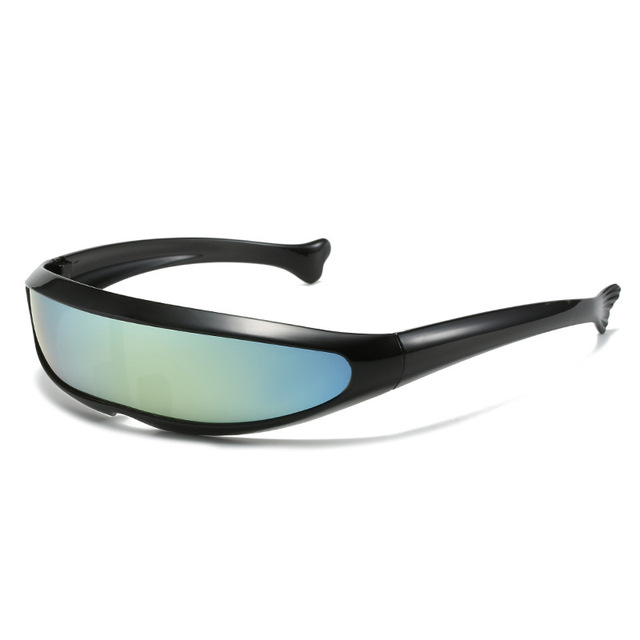 Wholesale Cheap Dolphin X-Men Fish-Shaped Sunglasses Blue Yellow White for Outdoor Sports Riding Space Robot Men's Sunglasses