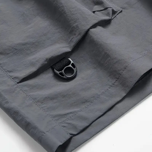 Pantalones cortos Cargo de algodón informales de verano para hombre, cintura media, cierre con cordón, múltiples bolsillos, estampado sólido, lavable a máquina para uso en el gimnasio - Product Image 5