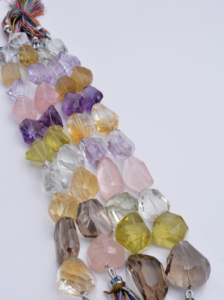 Gemas Prismáticas Mixtas Multicolor Facetadas, 4 Hilos, Naturales, 14x20-20x33mm, para la Elaboración de Joyería Fina - Product Image 5