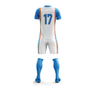 Uniforme de fútbol europeo desgastado por el partido juvenil de ajuste personalizado, camiseta de fútbol de Francia elástica lavable a máquina con pretina estrecha - Product Image 6