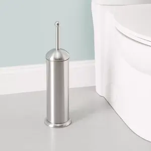 Nouveau style de brosse de toilette en silicone avec support de toilette enduit de noir complet brosse de toilette avec support vente chaude pour la maison hôtel - Product Image 3