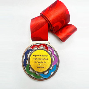 Medalla de Premio de Metal Plateado con Impresión UV para Regalos de Ferias Comerciales y Regalos de Bienvenida - Product Image 3