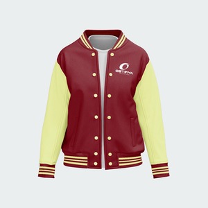 Ostriya Streetwear <b>Denim</b> Windproof Baseball Varsity College Letterman <b>Jacket</b> Front Logo Breathable Quick Dry V-neck Winter Men - Product Image 3