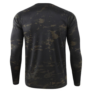 Camisas de caza para hombre, ropa de camuflaje, camiseta de manga larga, pesca, senderismo, venta al por mayor, protección UV, deportes al aire libre, camisa de cuello redondo - Product Image 6