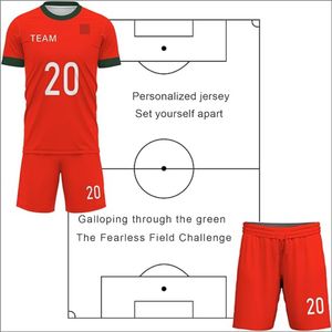 Uniformes de Fútbol para Equipos de Adultos, Camiseta Deportiva de Manga Corta Personalizada de Poliéster 100% para Verano - Product Image 5