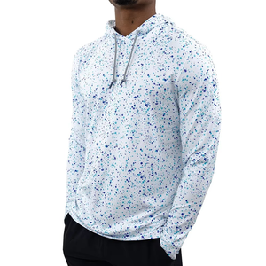 100% impression numérique surdimensionné à manches complètes sweat à capuche essentiel pour hommes coton lavable avec logo personnalisé et broderie - Product Image 5