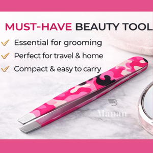 Pinzas para Cejas de Camuflaje Rosa, Acero Inoxidable, Punta Inclinada, Precisión, Ecológicas, Duraderas, Herramienta de Belleza para Dar Forma a las Cejas - Product Image 6